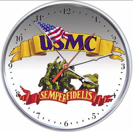 USMC Semper Fi Collectible Wall Clock